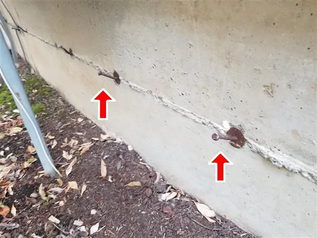 Removing foundation ties.