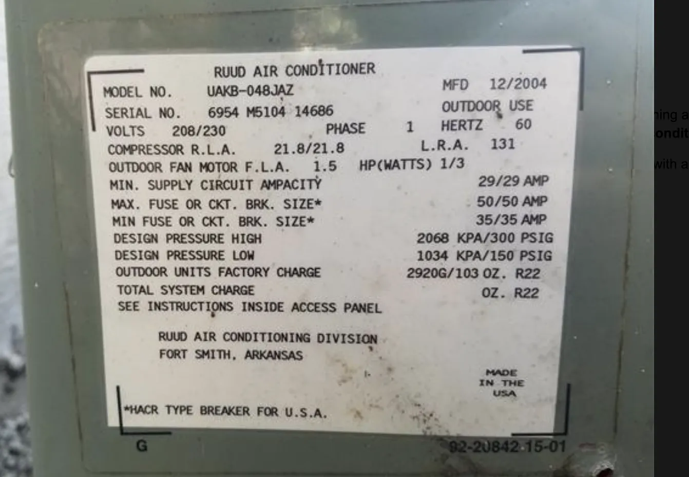 r22 refrigerant