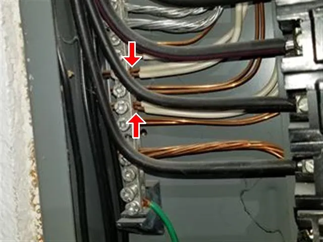Double tapped neutral wires