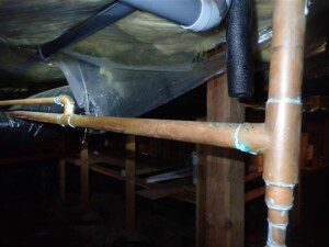 Insulate water pipes to prevent freezing and breaking in cold weather.