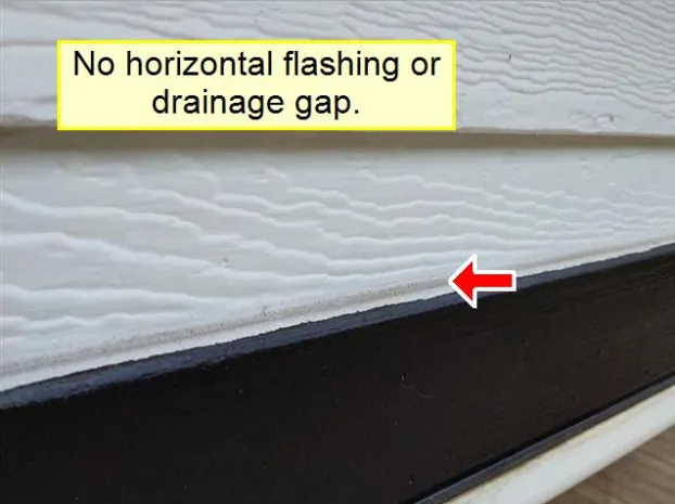 Composite siding without flashing