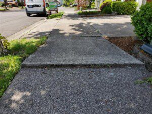 Sidewalk tripping hazards