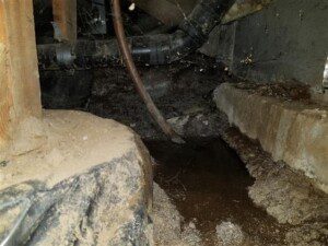 Ground water in crawlspace