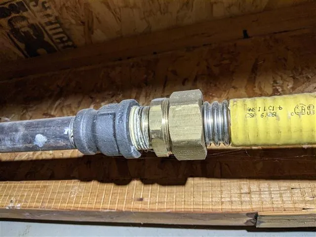 CSST Sheathing cut back too far