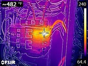 Thermal imaging overheating electrical