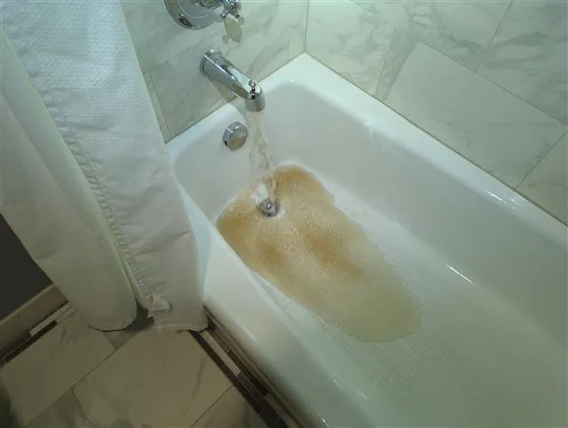 rust colored water