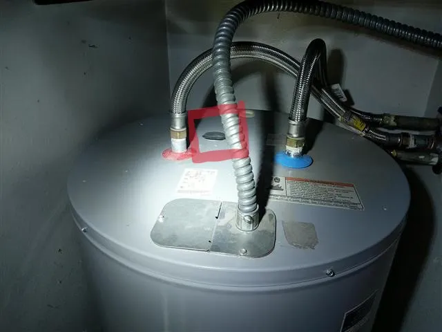 Sacrificial anode location